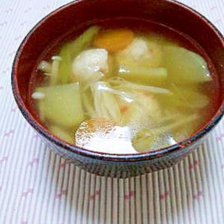 鶏団子と野菜のスープ